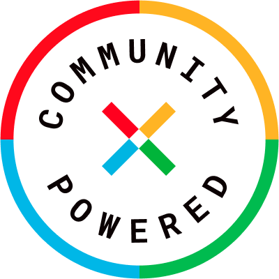 powered community badge